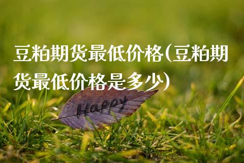 豆粕期货最低价格(豆粕期货最低价格是多少)