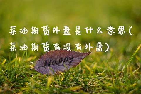 菜油期货外盘是什么意思(菜油期货有没有外盘)