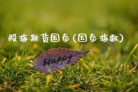 股指期货国泰(国泰指数)