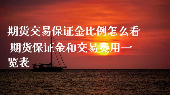 期货交易保证金比例怎么看 期货保证金和交易费用一览表