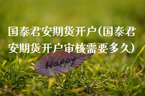 期货开户(期货开户审核需要多久)