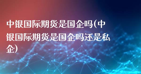 中银国际期货是国企吗(中银国际期货是国企吗还是私企)