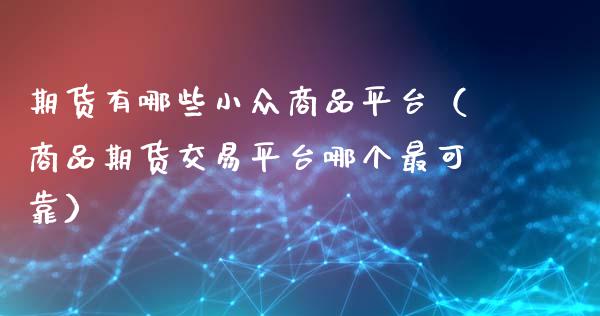 期货有哪些小众商品平台（商品期货交易平台哪个最可靠）