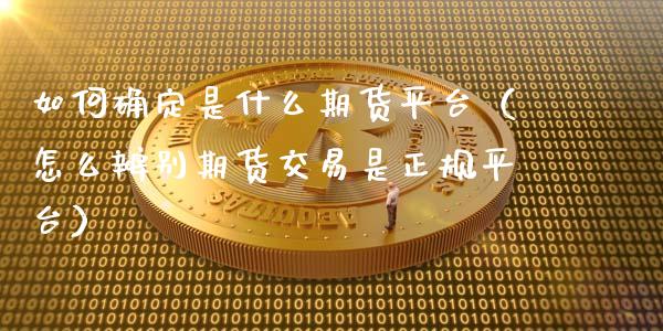 如何确定是什么期货平台（怎么辨别期货交易是正规平台）
