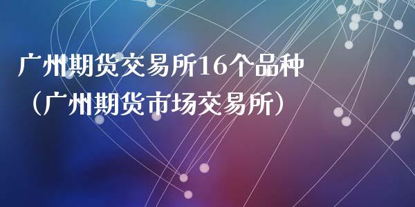 广州期货交易所16个品种（广州期货市场交易所）