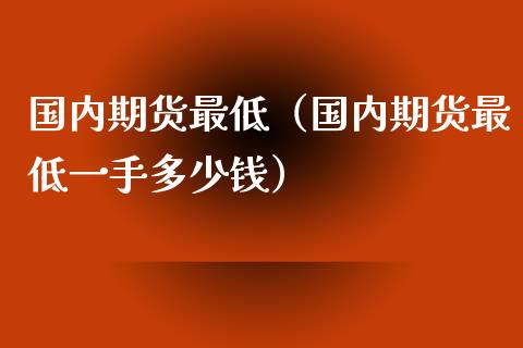 国内期货最低（国内期货最低一手多少钱）