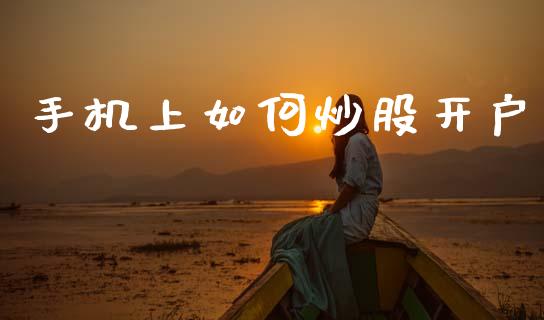 手机上如何炒股开户