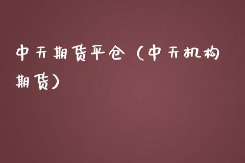 中天期货平仓（中天机构 期货）