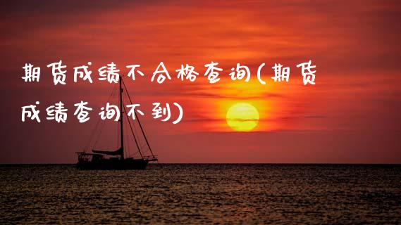 期货成绩不合格查询(期货成绩查询不到)