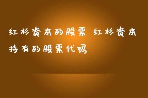 红杉资本的股票 红杉资本持有的股票代码_股票理财_第1张_宇龙理财网 红杉资本的股票 红杉资本持有的股票代码_https://www.dglong8.com_股票理财_第1张