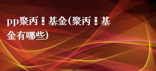 pp聚丙烯基金(聚丙烯基金有哪些)