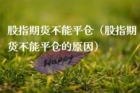 股指期货不能平仓（股指期货不能平仓的原因）_https://www.dglong8.com_期货直播_第1张