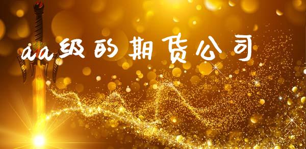 aa级的期货公司