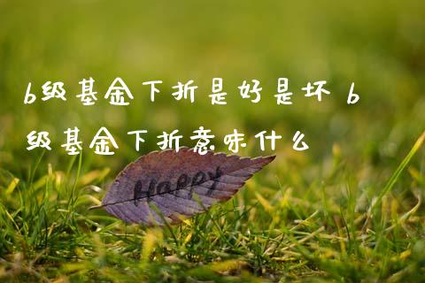 b级基金下折是好是坏 b级基金下折意味什么_基金理财_第1张_宇龙理财网 b级基金下折是好是坏 b级基金下折意味什么_https://www.dglong8.com_基金理财_第1张