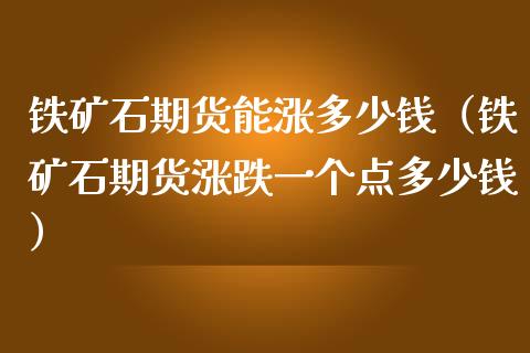 铁矿石期货能涨多少钱（铁矿石期货涨跌一个点多少钱）