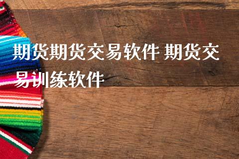 期货期货交易软件 期货交易训练软件