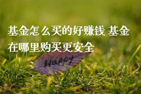 基金怎么买的好赚钱 基金在哪里购买更安全
