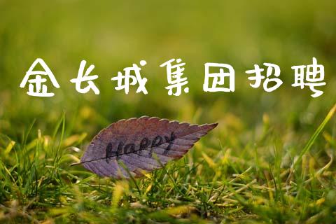 金长城集团招聘