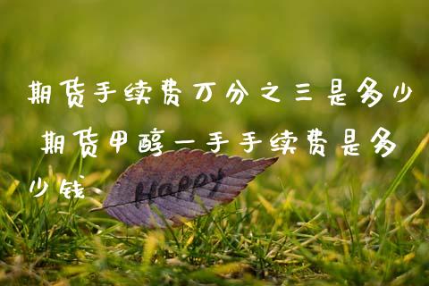 期货手续费万分之三是多少 期货甲醇一手手续费是多少钱