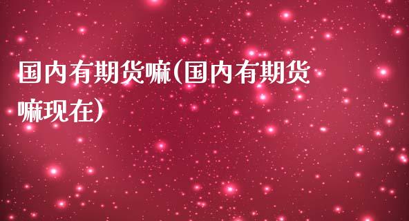 国内有期货嘛(国内有期货嘛现在)