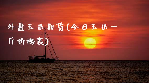 外盘玉米期货(今日玉米一斤价格表)