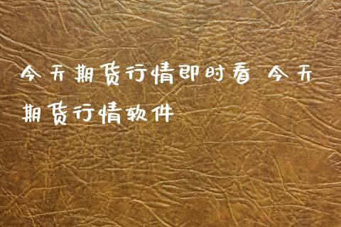 今天期货行情即时看 今天期货行情软件_https://www.dglong8.com_内盘期货_第1张