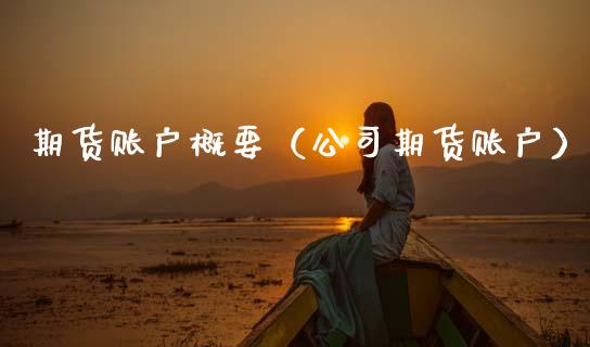 期货账户概要（公司期货账户）