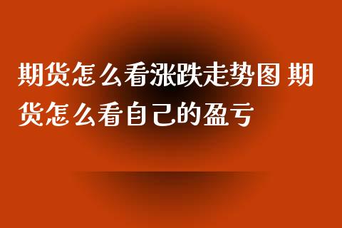 期货怎么看涨跌走势图 期货怎么看自己的盈亏