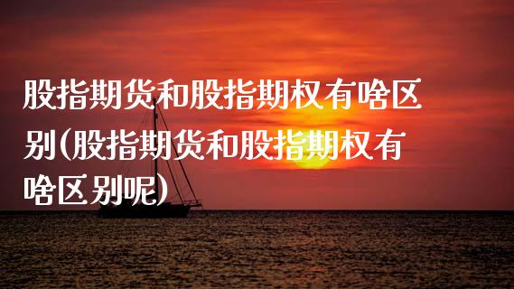 股指期货和股指期权有啥区别(股指期货和股指期权有啥区别呢)