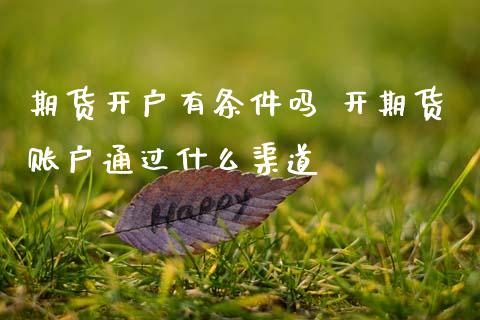 期货开户有条件吗 开期货账户通过什么渠道