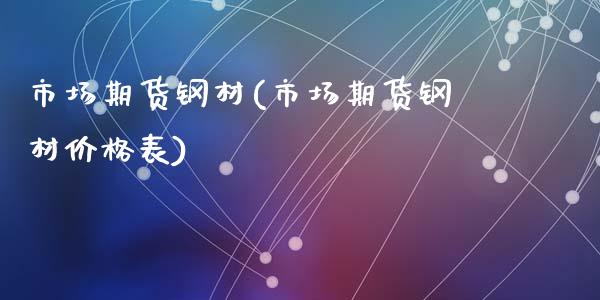 市场期货钢材(市场期货钢材价格表)