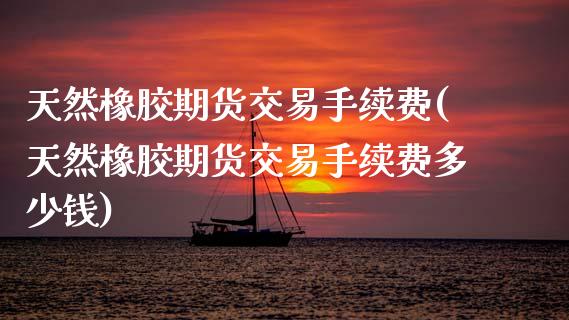 天然橡胶期货交易手续费(天然橡胶期货交易手续费多少钱)