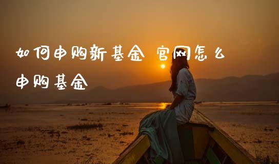 如何申购新基金 怎么申购基金