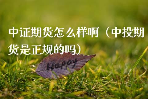 中证期货怎么样啊（中投期货是正规的吗）_https://www.dglong8.com_黄金期货_第1张
