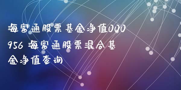 海富通股票基金净值000956 海富通股票混合基金净值查询