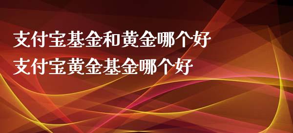 支付宝基金和黄金哪个好 支付宝黄金基金哪个好_https://www.dglong8.com_财经要闻_第1张