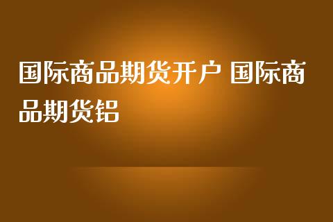 国际商品期货开户 国际商品期货铝