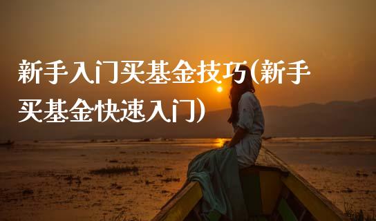 新手入门买基金技巧(新手买基金快速入门)