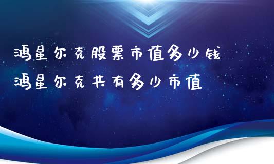 鸿星尔克股票市值多少钱 鸿星尔克共有多少市值