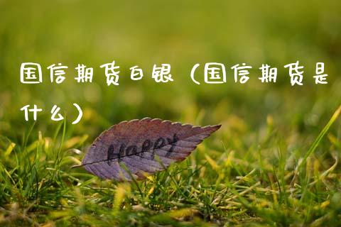 国信期货白银（国信期货是什么）