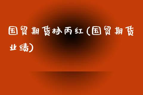 国贸期货林丙红(国贸期货业绩)