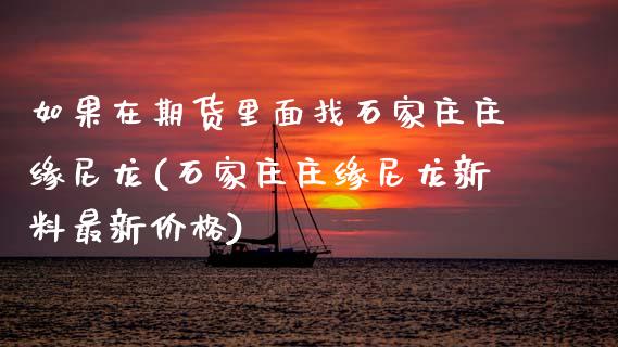 如果在期货里面找石家庄庄缘尼龙(石家庄庄缘尼龙新料最新价格)