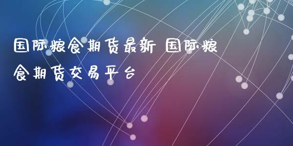 国际粮食期货最新 国际粮食期货交易平台