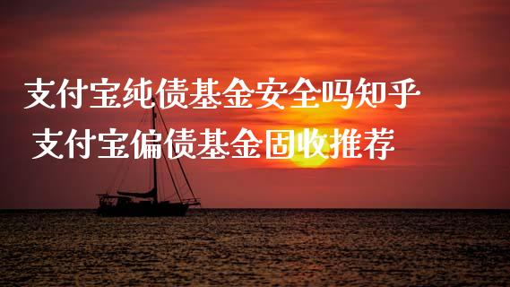 支付宝纯债基金安全吗知乎 支付宝偏债基金固收推荐