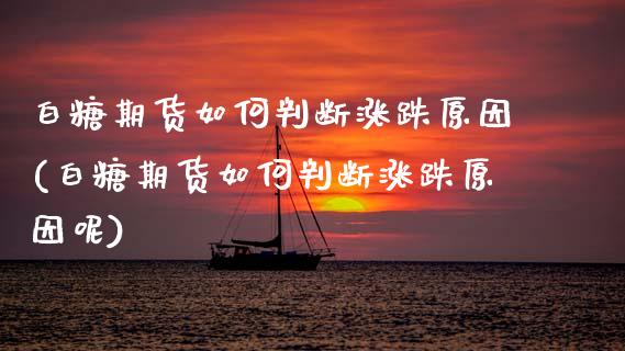 白糖期货如何判断涨跌原因(白糖期货如何判断涨跌原因呢)