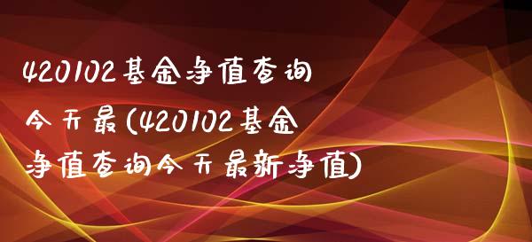 420102基金净值查询今天最(420102基金净值查询今天最新净值)
