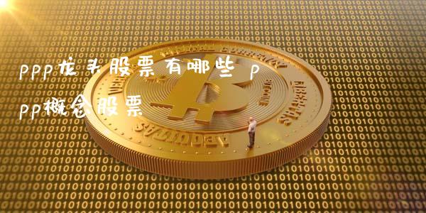 ppp龙头股票有哪些 ppp概念股票