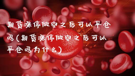 期货涨停做空之后可以平仓吗(期货涨停做空之后可以平仓吗为什么)
