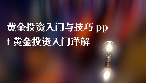 黄资入门与技巧 ppt 黄资入门详解