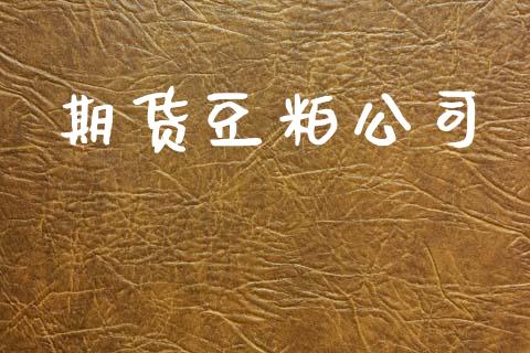期货豆粕公司